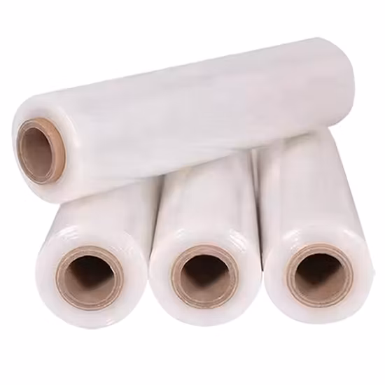 Pellicola termoretraibile in plastica PE Pellicola estensibile industriale bianca e trasparente Pellicola protettiva nera